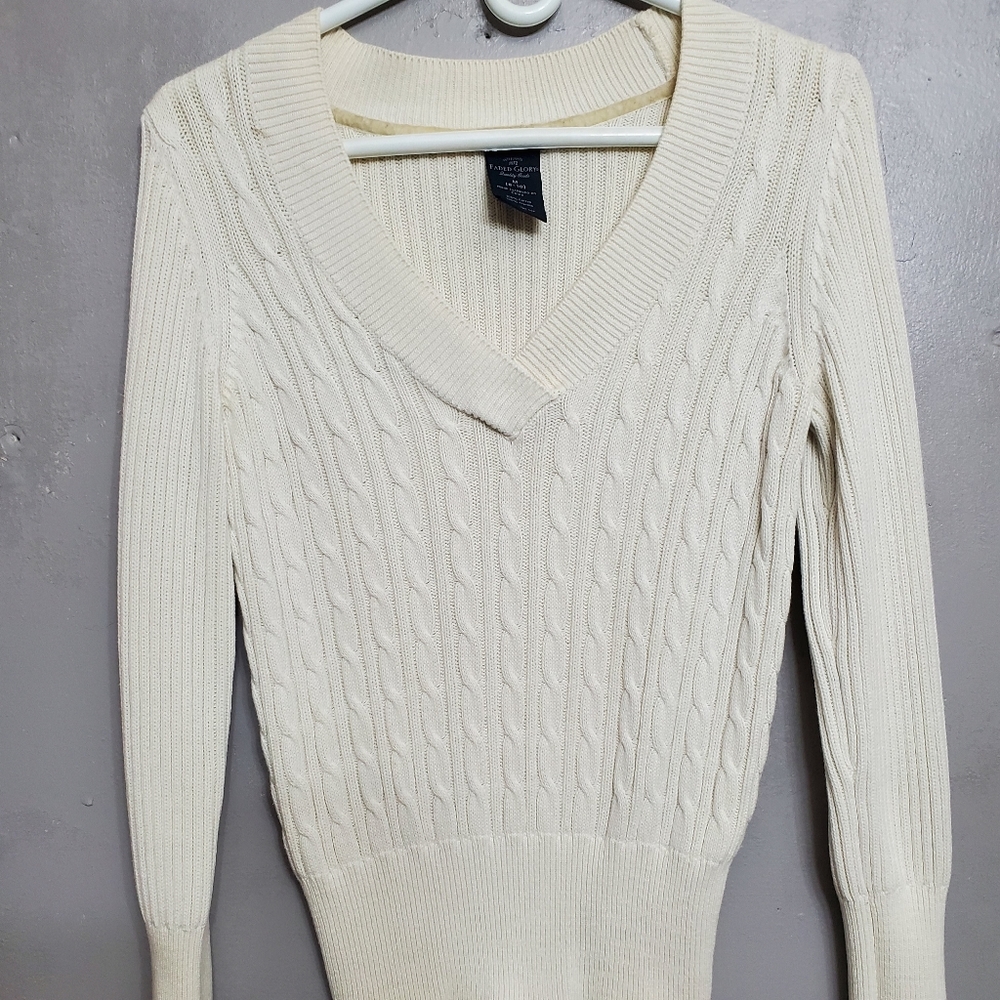 Cream colored pullover sweater